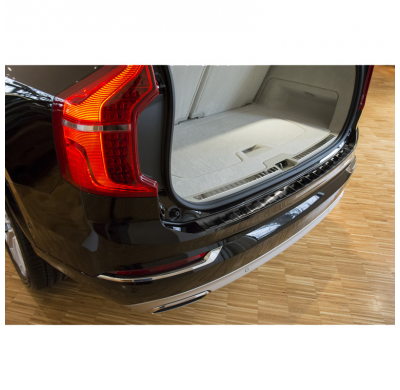 Protector Paragolpes Trasero Negro Acero Inox Volvo Xc90 2015- 'Ribs'